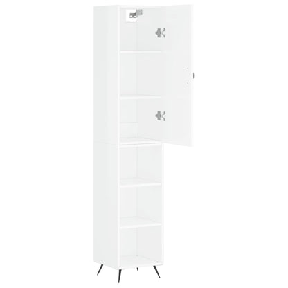 Credenza 34,5x34x180 cm in Legno Multistrato Bianco Lucido - homemem39