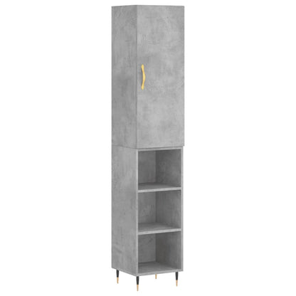 Credenza Grigio Cemento 34,5x34x180 cm in Legno Multistrato - homemem39