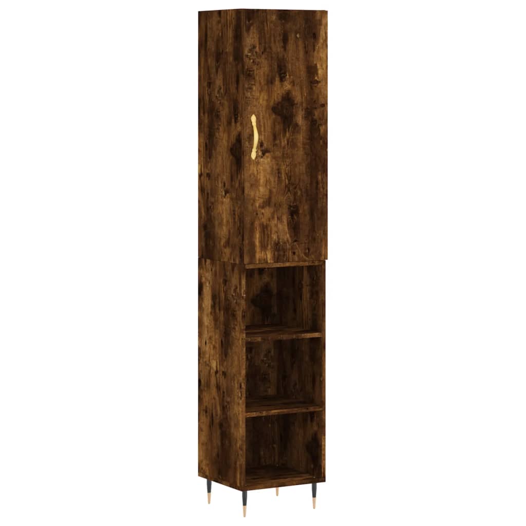 Credenza Rovere Fumo 34,5x34x180 cm in Legno Multistrato - homemem39