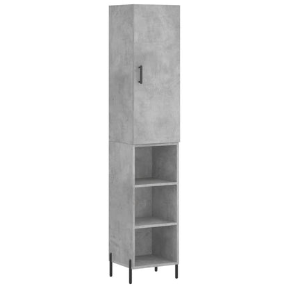 Credenza Grigio Cemento 34,5x34x180 cm in Legno Multistrato - homemem39