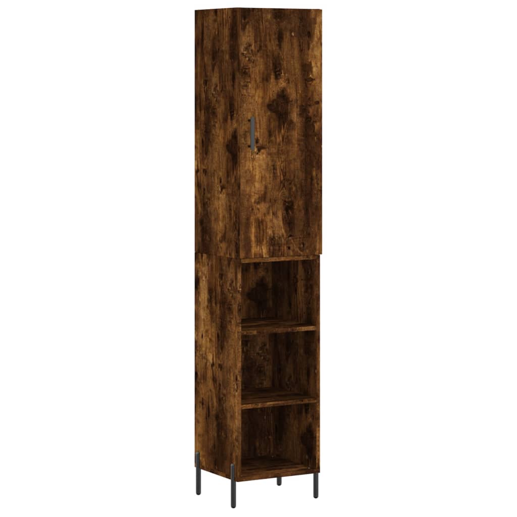 Credenza Rovere Fumo 34,5x34x180 cm in Legno Multistrato - homemem39