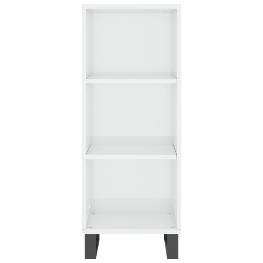 Credenza 34,5x34x180 cm in Legno Multistrato Bianco Lucido - homemem39