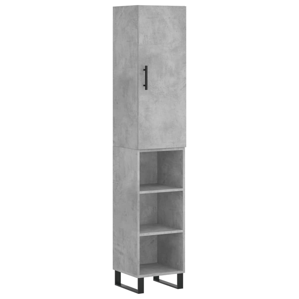 Credenza Grigio Cemento 34,5x34x180 cm in Legno Multistrato - homemem39