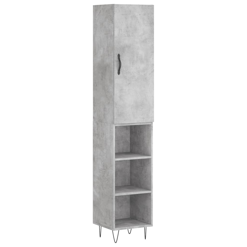 Credenza Grigio Cemento 34,5x34x180 cm in Legno Multistrato - homemem39