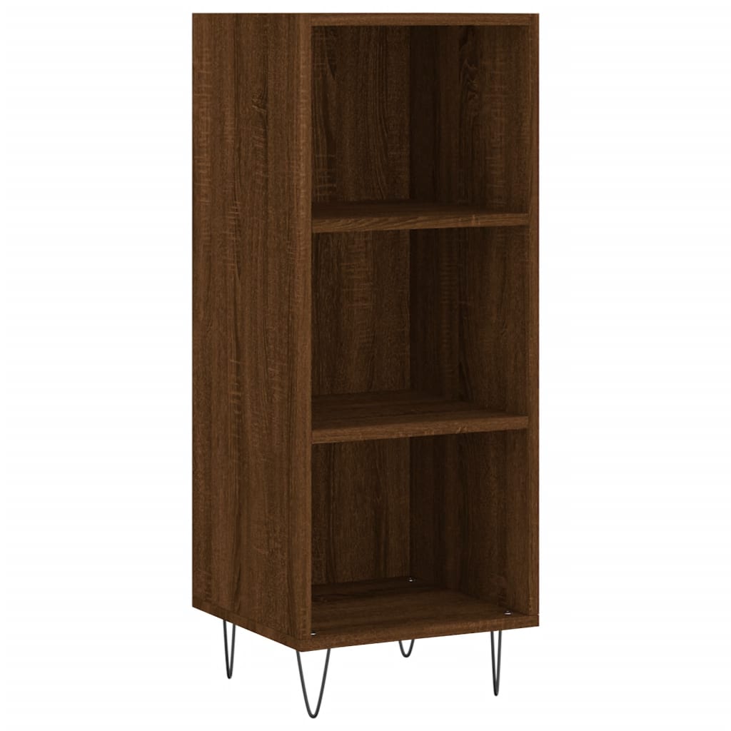 Credenza Rovere Marrone 34,5x34x180 cm in Legno Multistrato - homemem39