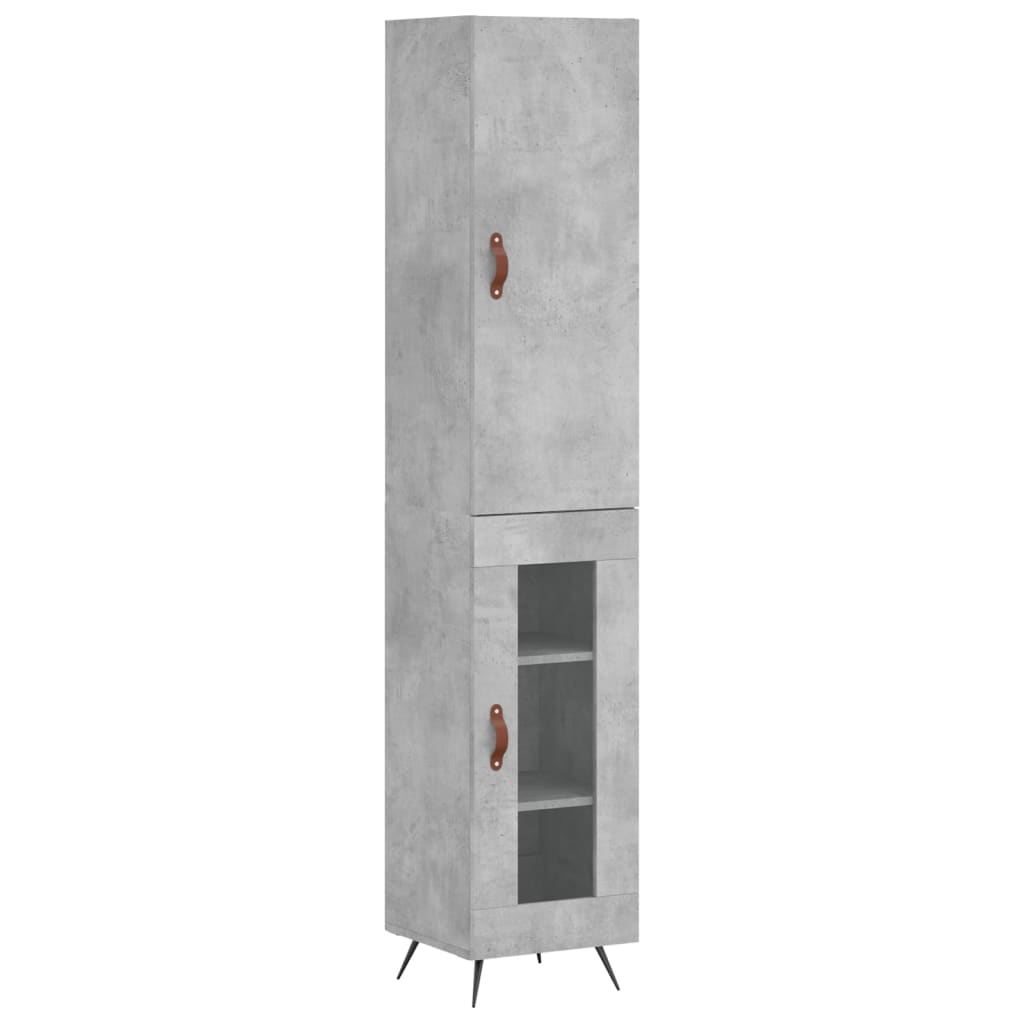 Credenza Grigio Cemento 34,5x34x180 cm in Legno Multistrato - homemem39