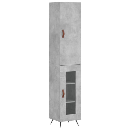 Credenza Grigio Cemento 34,5x34x180 cm in Legno Multistrato - homemem39