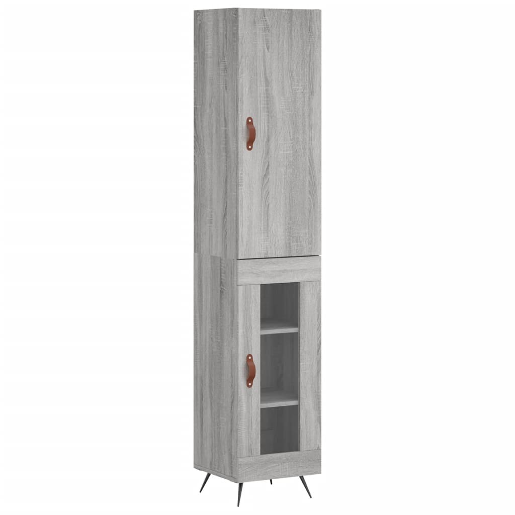 Credenza Grigio Sonoma 34,5x34x180 cm in Legno Multistrato - homemem39