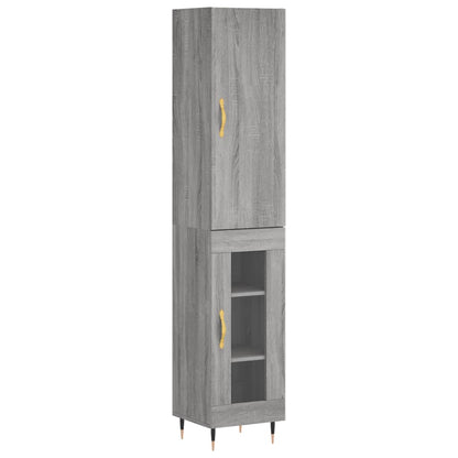 Credenza Grigio Sonoma 34,5x34x180 cm in Legno Multistrato - homemem39