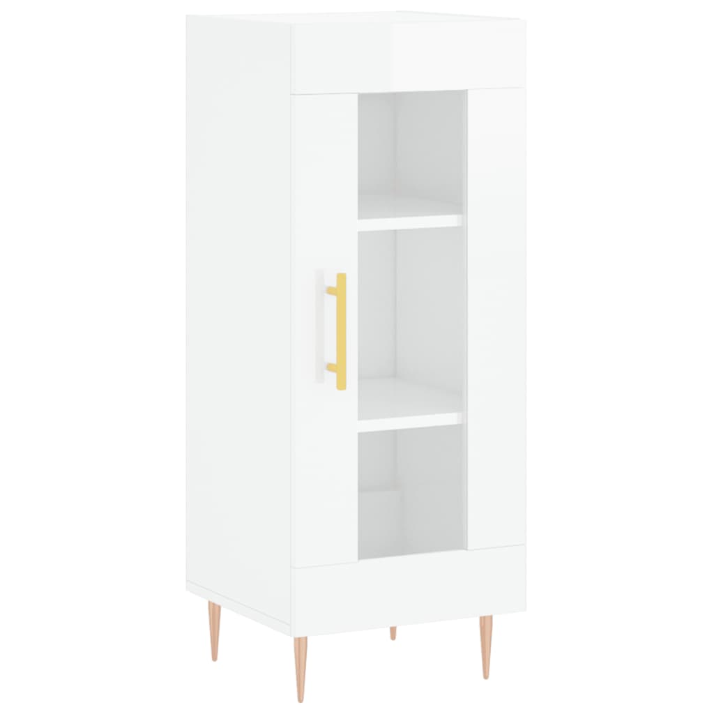 Credenza 34,5x34x180 cm in Legno Multistrato Bianco Lucido - homemem39