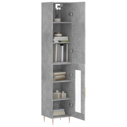 Credenza Grigio Cemento 34,5x34x180 cm in Legno Multistrato - homemem39