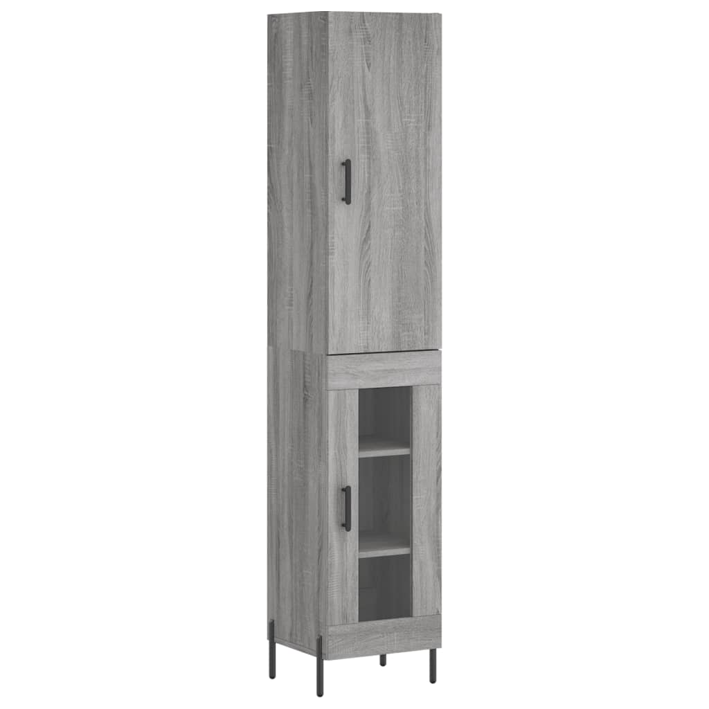 Credenza Grigio Sonoma 34,5x34x180 cm in Legno Multistrato - homemem39