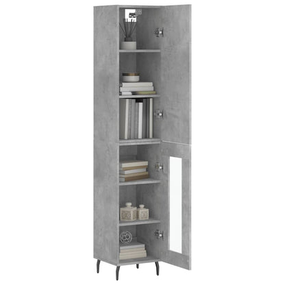 Credenza Grigio Cemento 34,5x34x180 cm in Legno Multistrato - homemem39