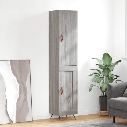 Credenza Grigio Sonoma 34,5x34x180 cm in Legno Multistrato - homemem39