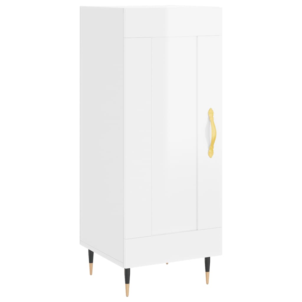 Credenza 34,5x34x180 cm in Legno Multistrato Bianco Lucido - homemem39