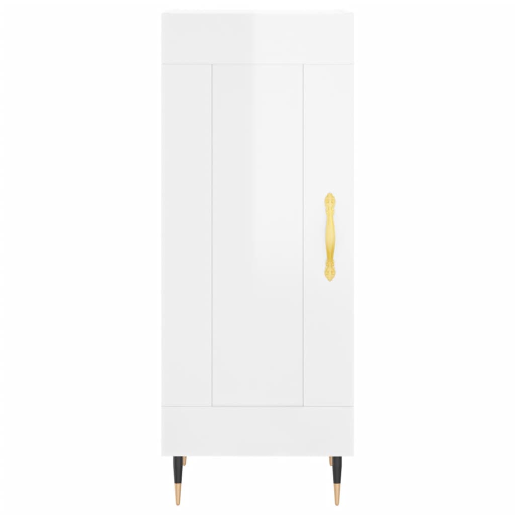 Credenza 34,5x34x180 cm in Legno Multistrato Bianco Lucido - homemem39