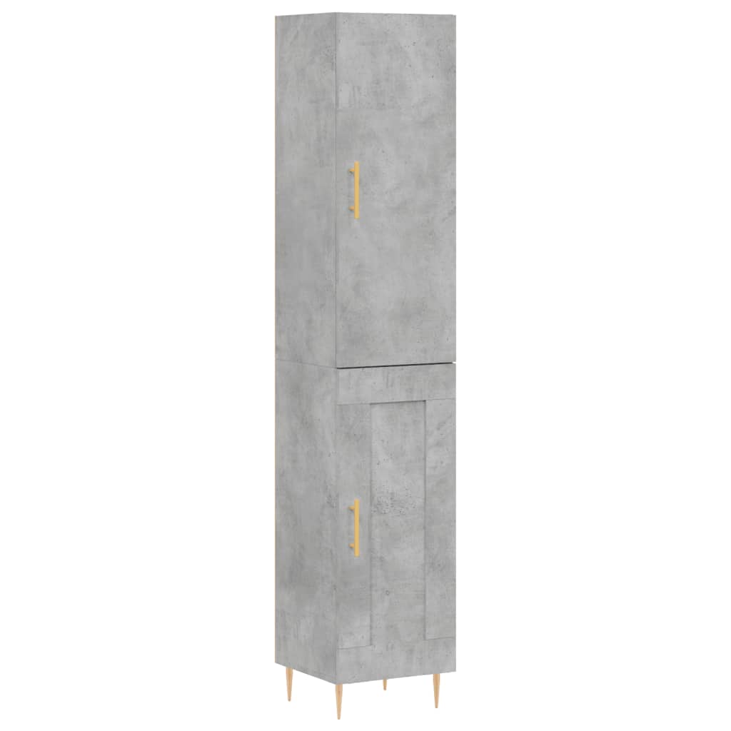 Credenza Grigio Cemento 34,5x34x180 cm in Legno Multistrato - homemem39