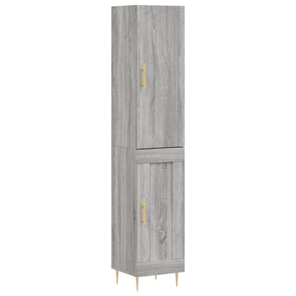 Credenza Grigio Sonoma 34,5x34x180 cm in Legno Multistrato - homemem39