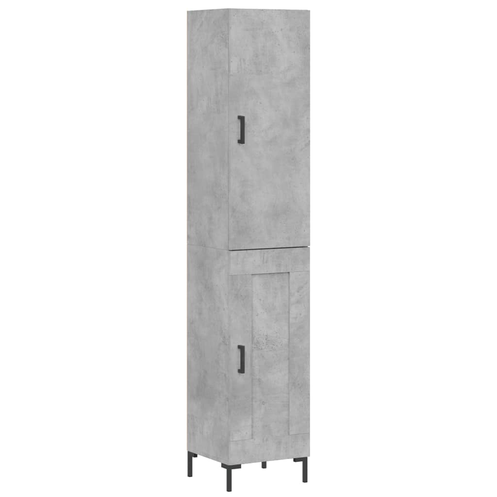 Credenza Grigio Cemento 34,5x34x180 cm in Legno Multistrato - homemem39