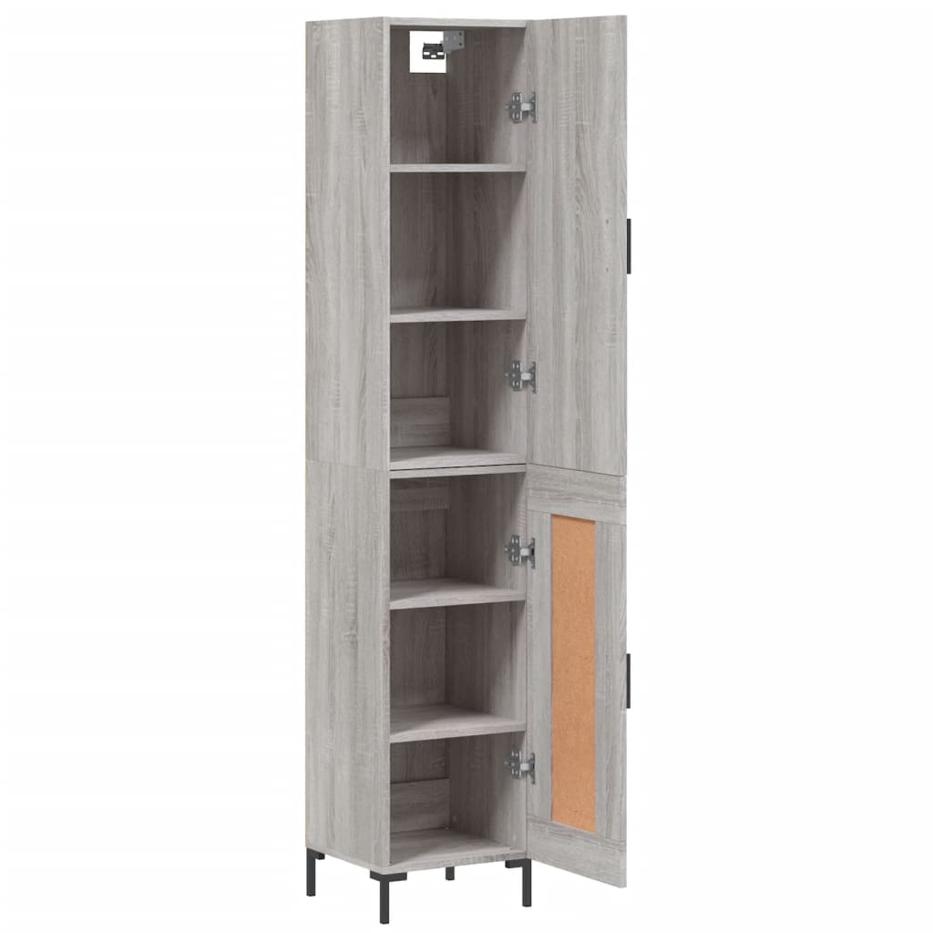 Credenza Grigio Sonoma 34,5x34x180 cm in Legno Multistrato - homemem39