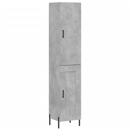 Credenza Grigio Cemento 34,5x34x180 cm in Legno Multistrato - homemem39