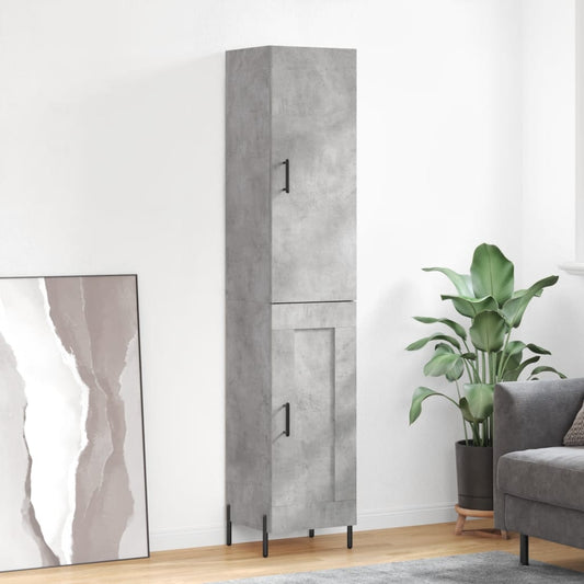 Credenza Grigio Cemento 34,5x34x180 cm in Legno Multistrato - homemem39