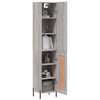 Credenza Grigio Sonoma 34,5x34x180 cm in Legno Multistrato - homemem39