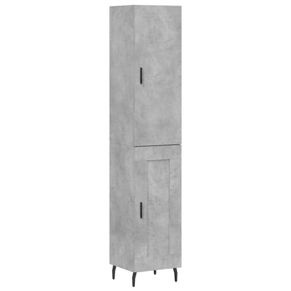 Credenza Grigio Cemento 34,5x34x180 cm in Legno Multistrato - homemem39