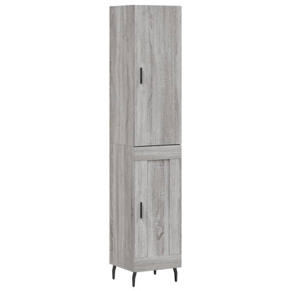 Credenza Grigio Sonoma 34,5x34x180 cm in Legno Multistrato - homemem39