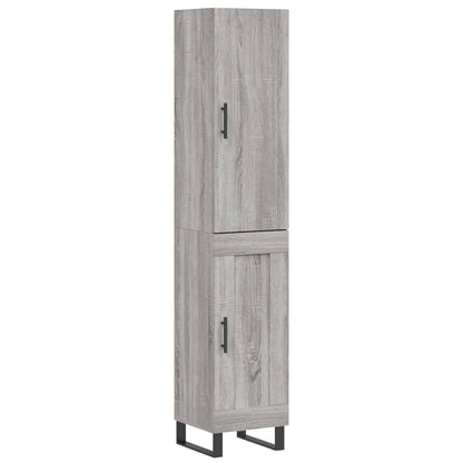 Credenza Grigio Sonoma 34,5x34x180 cm in Legno Multistrato - homemem39