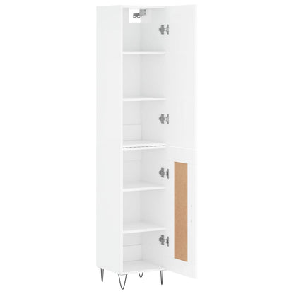 Credenza 34,5x34x180 cm in Legno Multistrato Bianco Lucido - homemem39