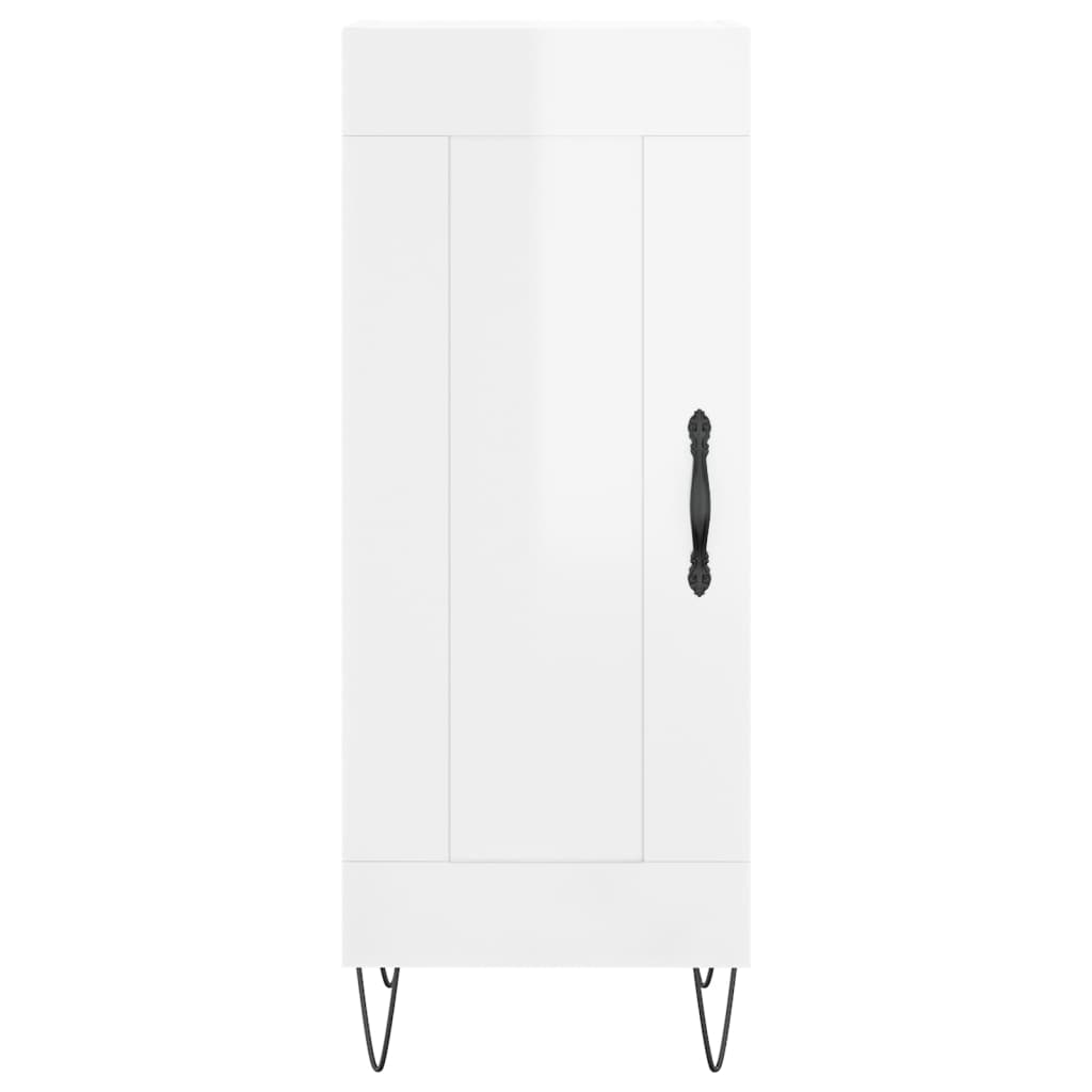 Credenza 34,5x34x180 cm in Legno Multistrato Bianco Lucido - homemem39