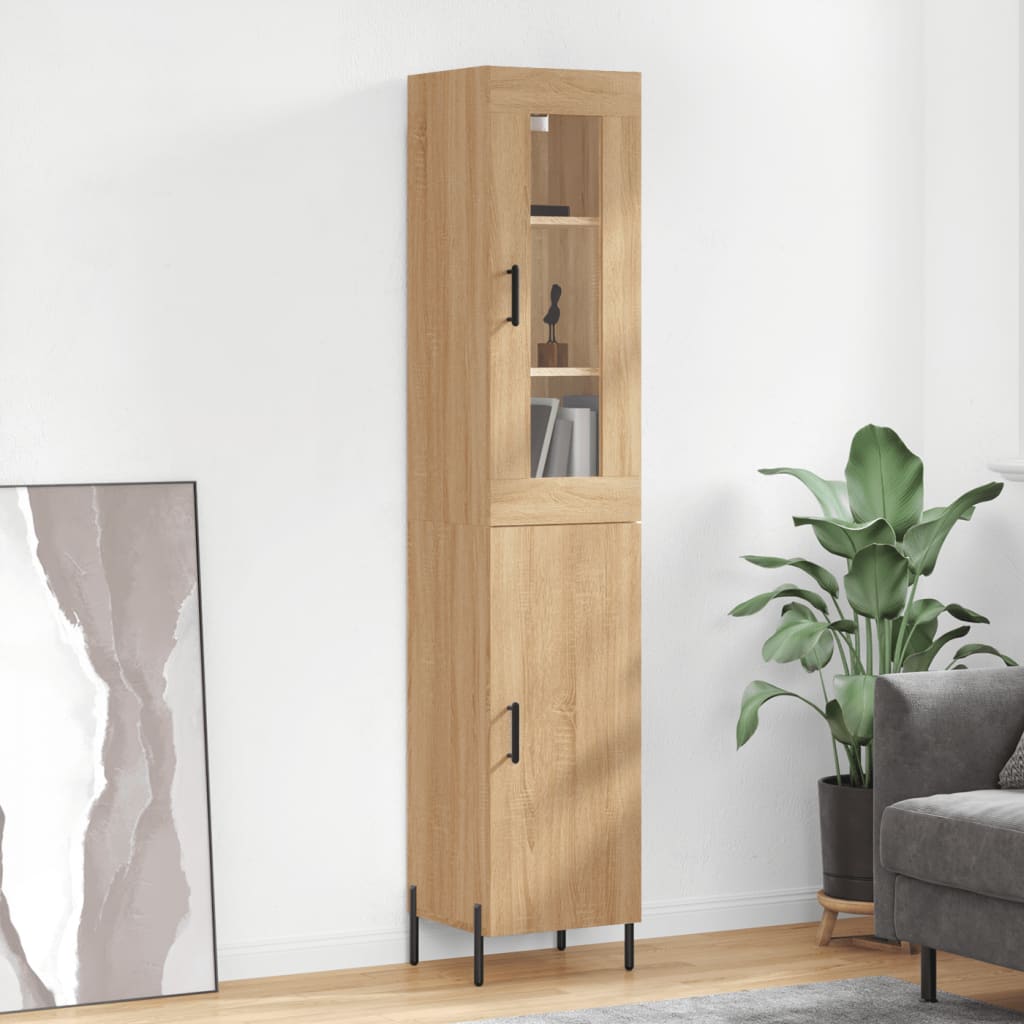 Credenza Rovere Sonoma 34,5x34x180 cm in Legno Multistrato - homemem39