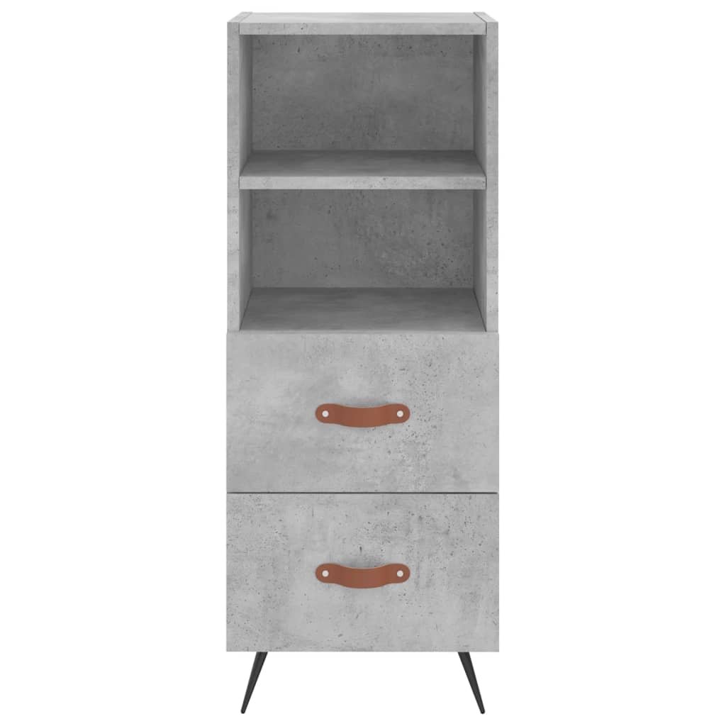 Credenza Grigio Cemento 34,5x34x180 cm in Legno Multistrato - homemem39