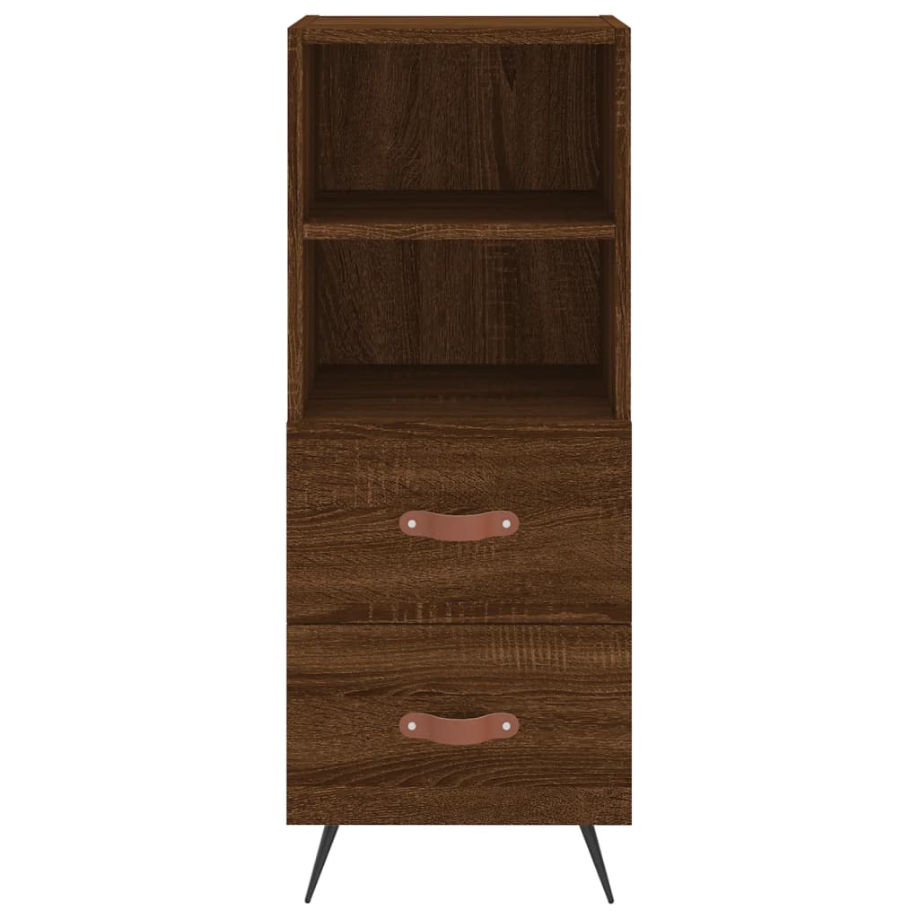 Credenza Rovere Marrone 34,5x34x180 cm in Legno Multistrato - homemem39