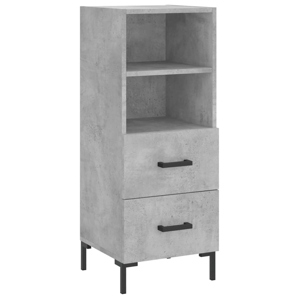 Credenza Grigio Cemento 34,5x34x180 cm in Legno Multistrato - homemem39