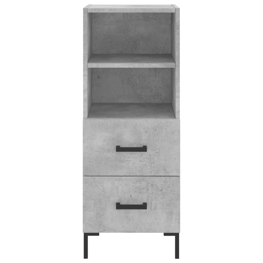 Credenza Grigio Cemento 34,5x34x180 cm in Legno Multistrato - homemem39