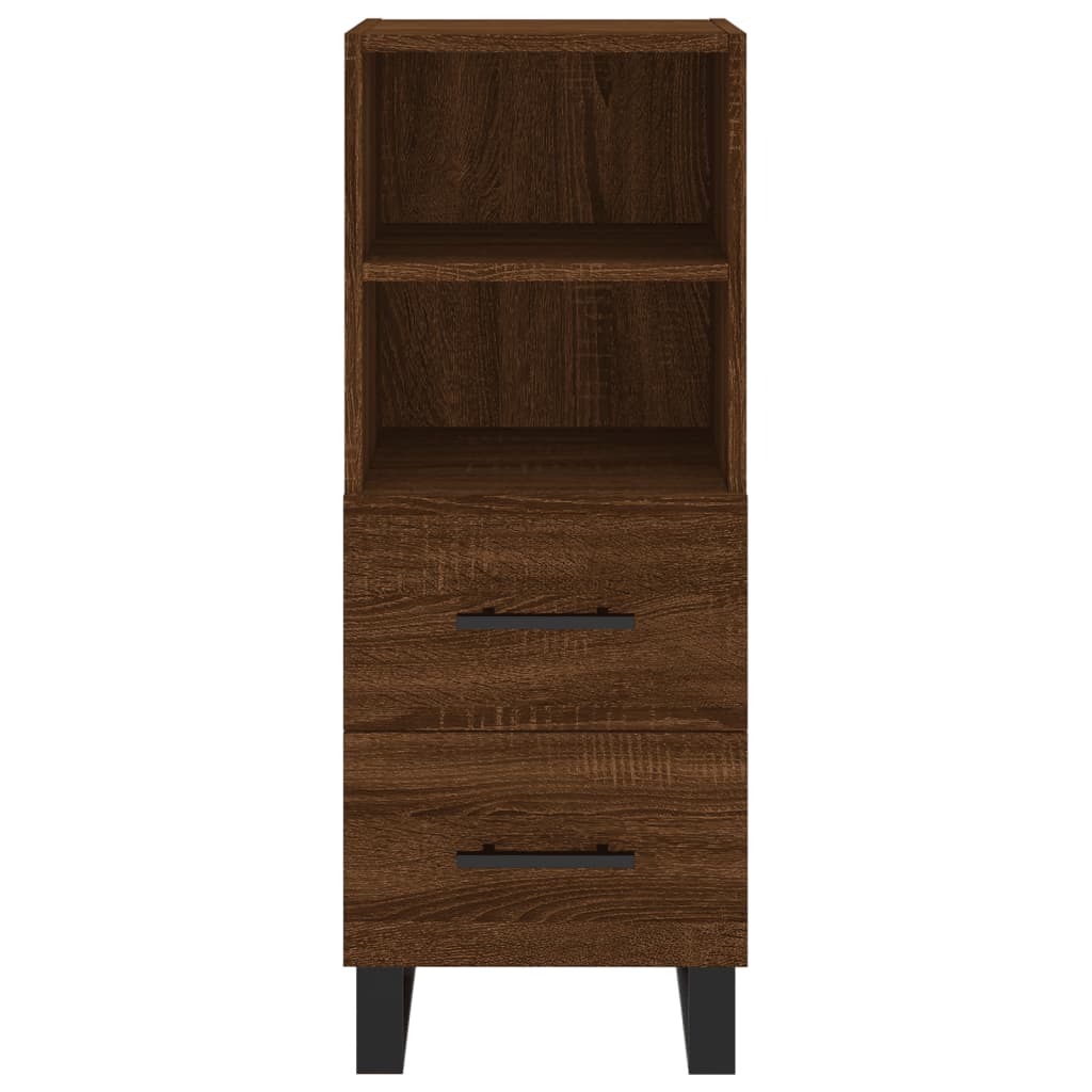 Credenza Rovere Marrone 34,5x34x180 cm in Legno Multistrato - homemem39