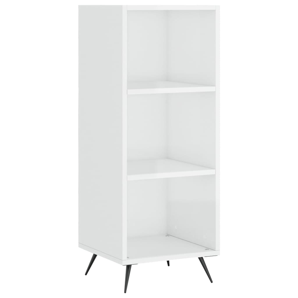 Credenza 34,5x34x180 cm in Legno Multistrato Bianco Lucido - homemem39