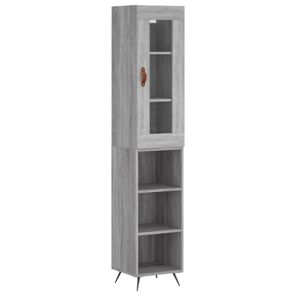 Credenza Grigio Sonoma 34,5x34x180 cm in Legno Multistrato - homemem39