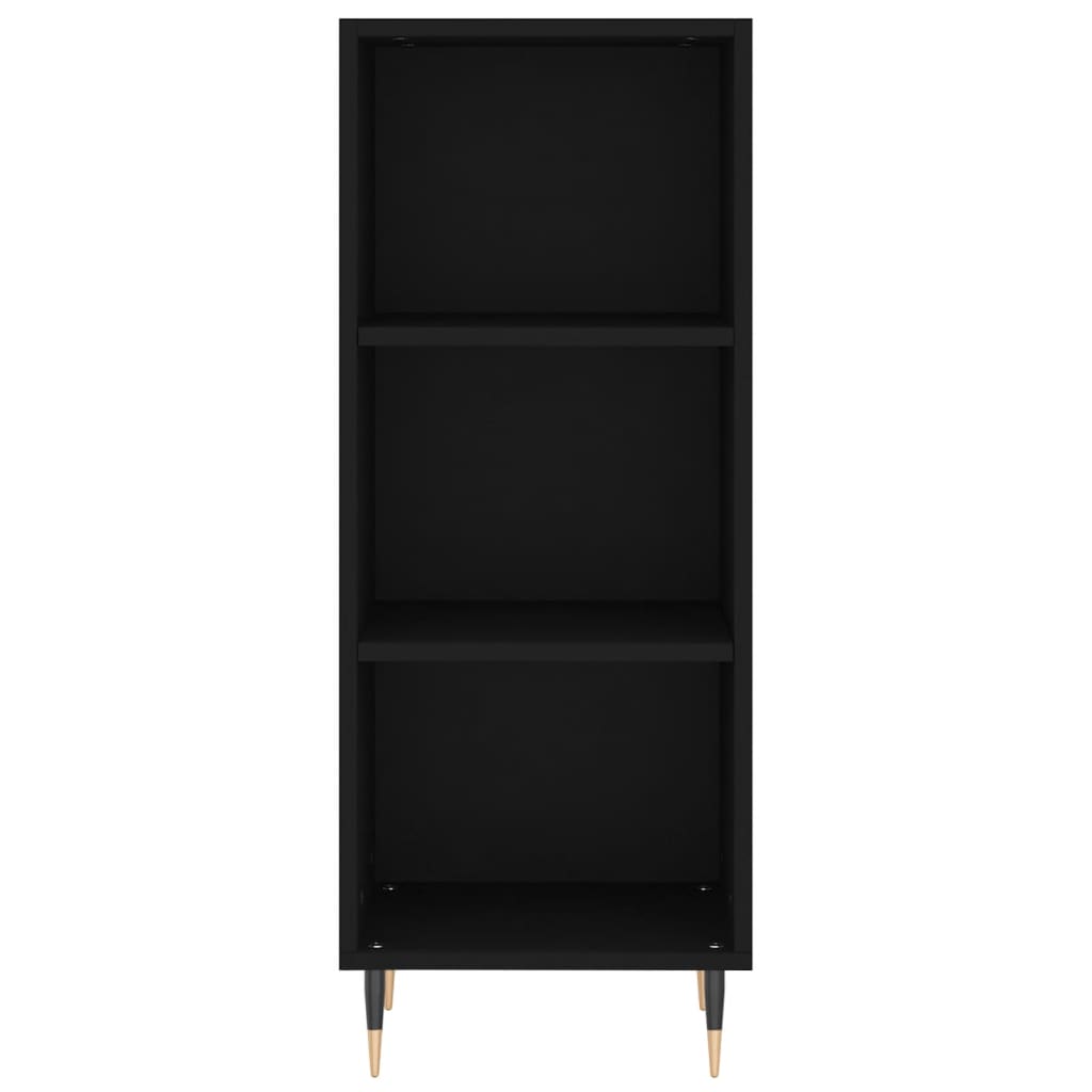 Credenza Nera 34,5x34x180 cm in Legno Multistrato - homemem39