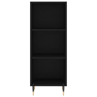 Credenza Nera 34,5x34x180 cm in Legno Multistrato - homemem39