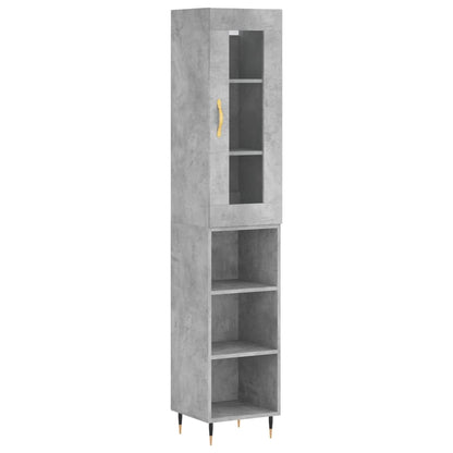 Credenza Grigio Cemento 34,5x34x180 cm in Legno Multistrato - homemem39