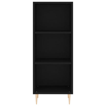 Credenza Nera 34,5x34x180 cm in Legno Multistrato - homemem39