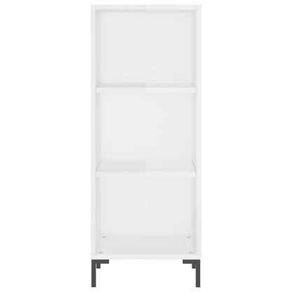 Credenza 34,5x34x180 cm in Legno Multistrato Bianco Lucido - homemem39