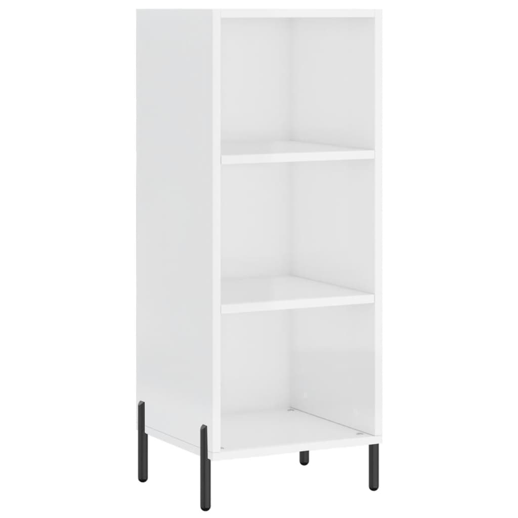 Credenza 34,5x34x180 cm in Legno Multistrato Bianco Lucido - homemem39