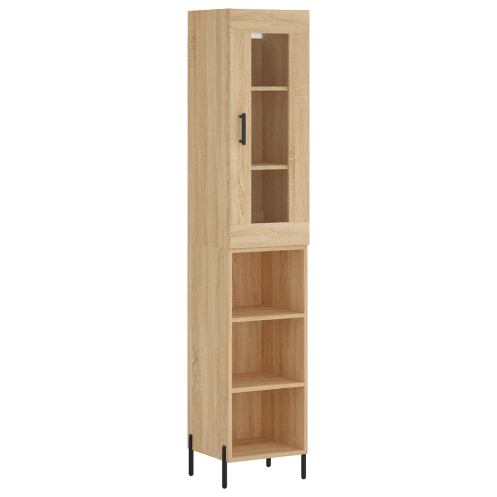 Credenza Rovere Sonoma 34,5x34x180 cm in Legno Multistrato - homemem39