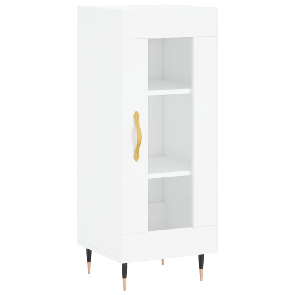 Credenza 34,5x34x180 cm in Legno Multistrato Bianco Lucido - homemem39