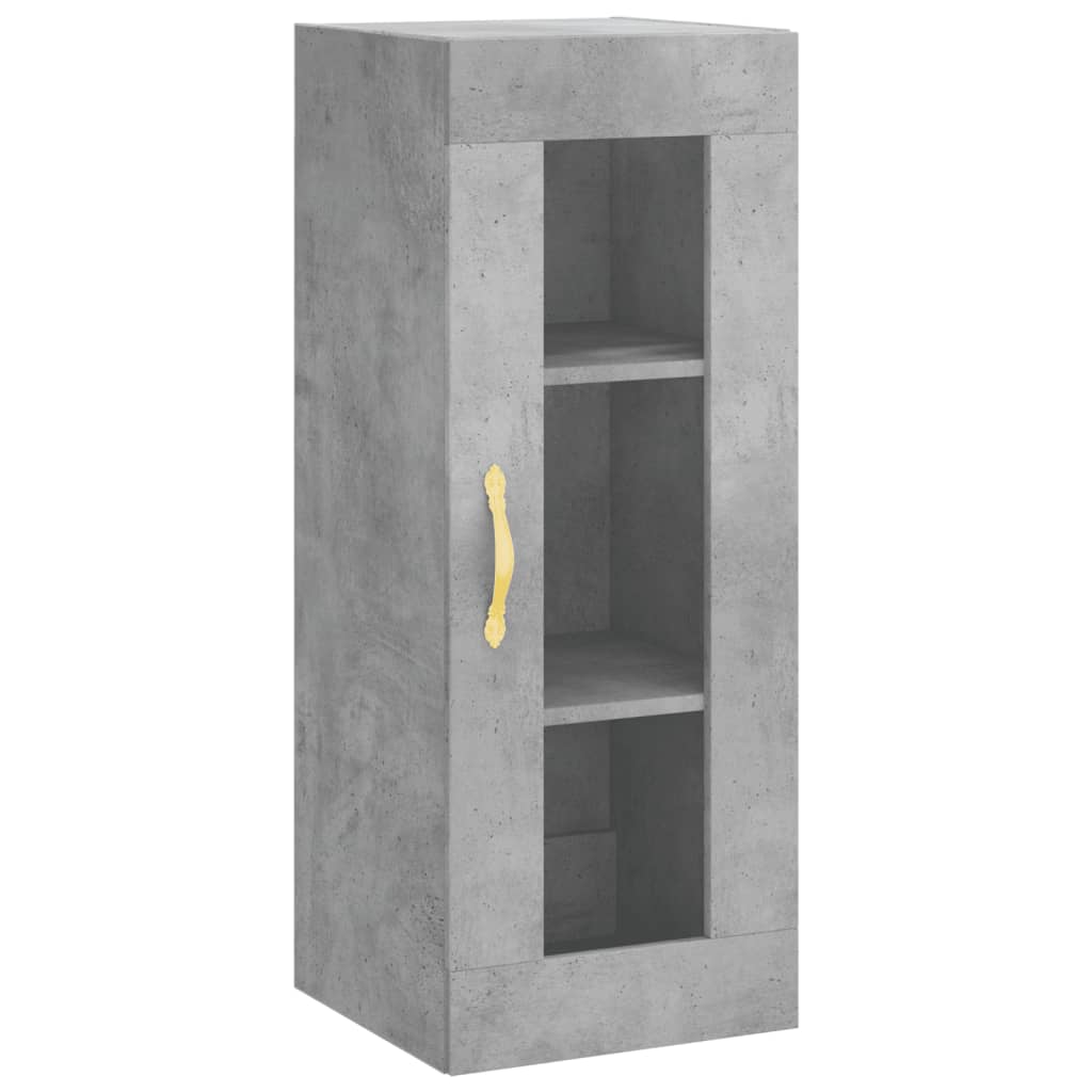 Credenza Grigio Cemento 34,5x34x180 cm in Legno Multistrato - homemem39