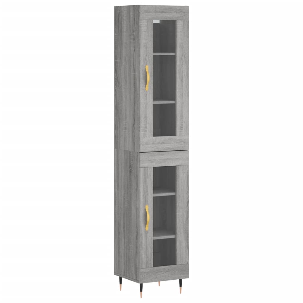 Credenza Grigio Sonoma 34,5x34x180 cm in Legno Multistrato - homemem39